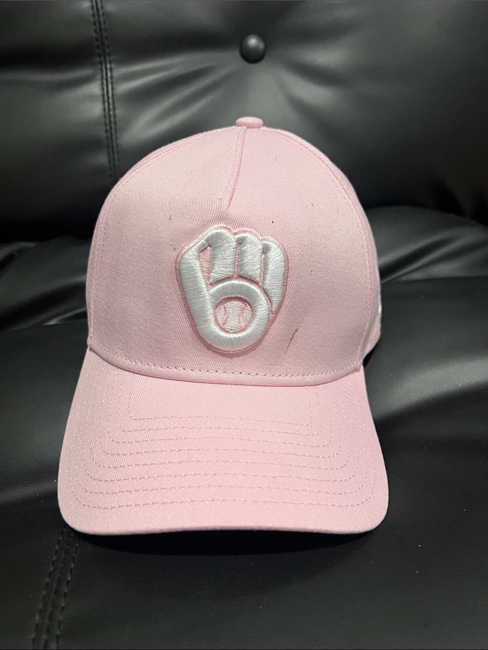 New Era Light Pink Cap with White Embroidered Logo